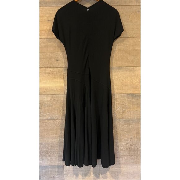 MAX MARA black JERSEY STEPPA MIDI TEE DRESS Size US 12 - Picture 9 of 14
